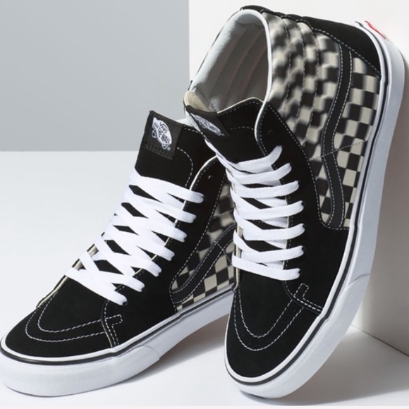 Vans Sk8-Hi Blur Check Skate Shoe W 8, M 6.5 - Picture 2 of 9